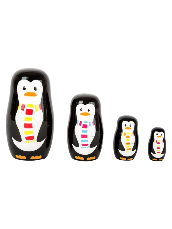 Small Foot - Wooden Matryoshka Dolls Penguin Family