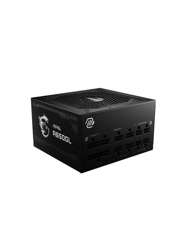 MSI MAG A650GL Virtalähde - 650 Watt - 120 mm - ATX 3.0 - 80 Plus Kulta sertifioitu