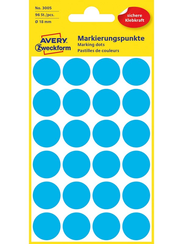 Avery Colour coding dots permanent blue