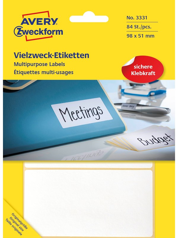 Avery Labels for handwriting permanent white