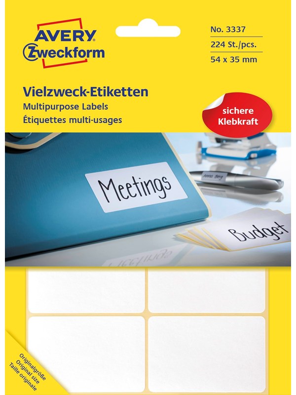 Avery Labels for handwriting permanent white