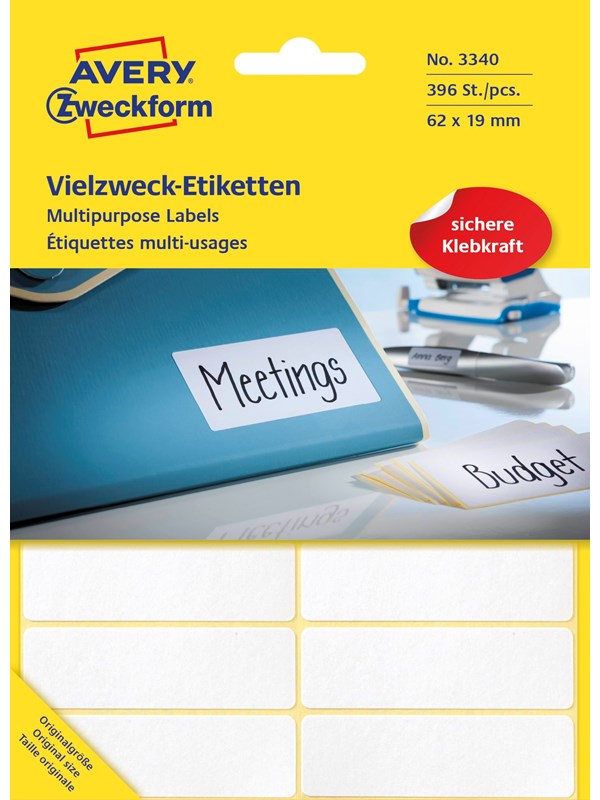 Avery Labels for handwriting permanent white