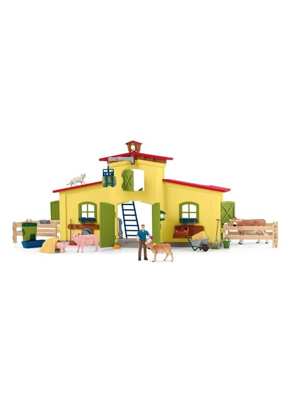 Schleich Suuri Farmi Eläimillä ja Tarvikkeilla