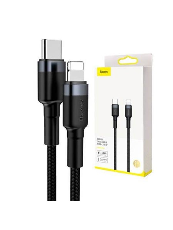 Baseus Cafule Cable Type-C to iP PD 18W 1m Gray+Black