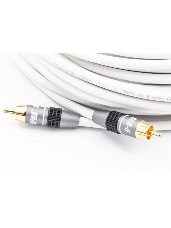 Supra Sublink - RCA-subwooferkaapeli - 2m - Valkoinen