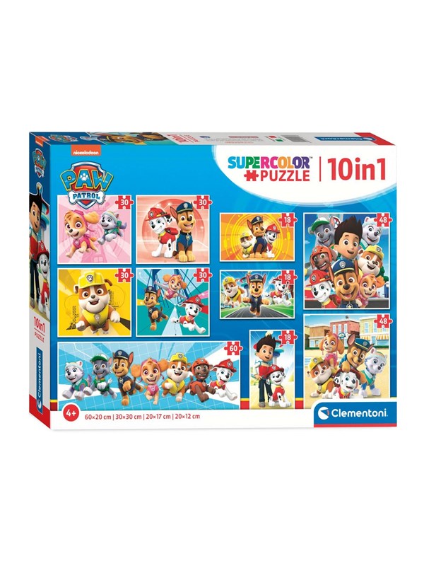 Clementoni Puzzles PAW Patrol 10in1 Lattia