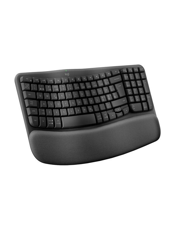 Logitech Wave Keys for Business - Graphite - ND - Ergonominen näppäimistö - Pohjoismainen - Musta