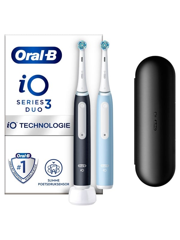 Oral-B Sähköhammasharja iO3 Duo Matt Black / Ice Blue