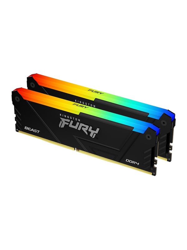 Kingston FURY Beast RGB DDR4-3200 - 64GB - CL16 - Dual Channel (2 pcs) - Intel XMP - Musta RGB