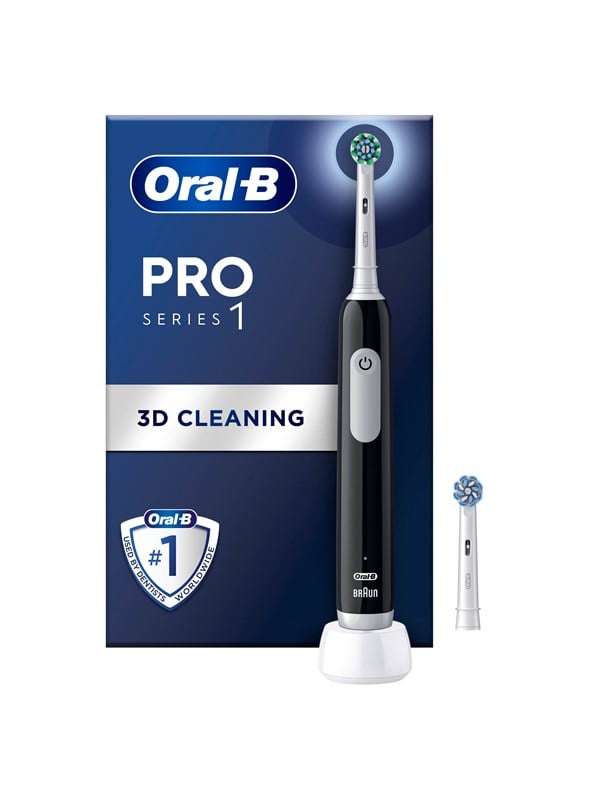 Oral-B Sähköhammasharja Pro1 Black + Extra Brush Head