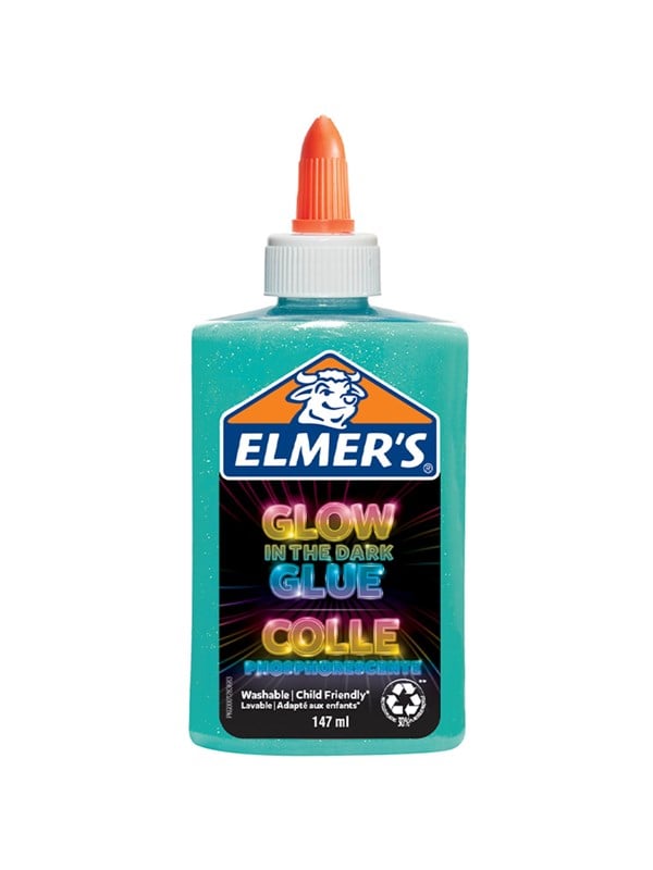 Elmer's Glow-in-the-Dark liima | Pestävä | Sininen | 147ml | Sopii liman valmistukseen