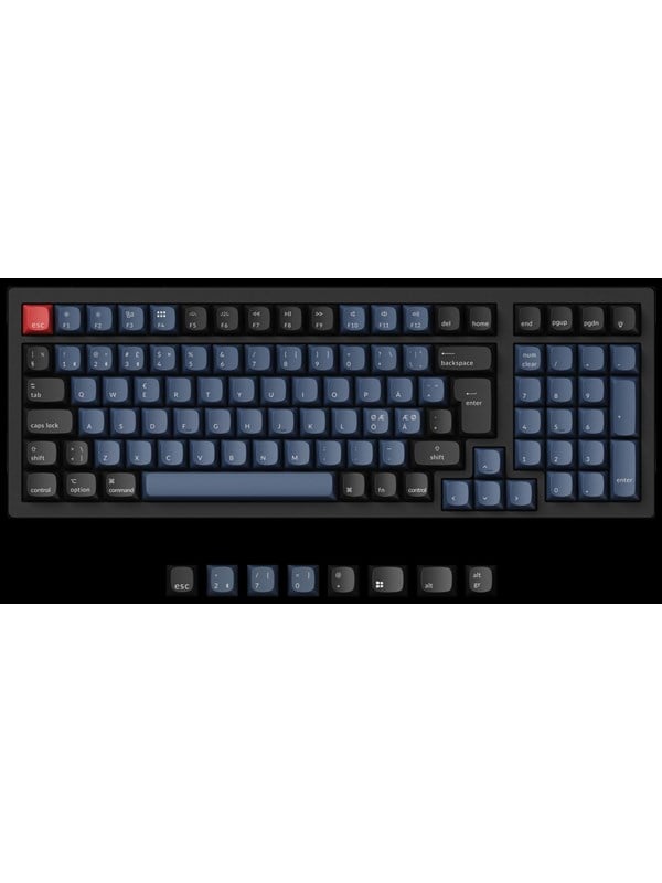 Keychron K4 Pro QMK/VIA Wireless RGB Hot Swap K Pro Red - ND - Pelinäppäimistö - Pohjoismainen - Musta