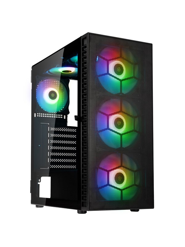 Kolink Observatory HF Mesh ARGB Midi Tower Case - Black - Kotelot - Desktop - Musta
