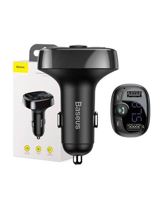 Baseus FM Transmitter T typed Bluetooth 2xUSB microSD (Black)