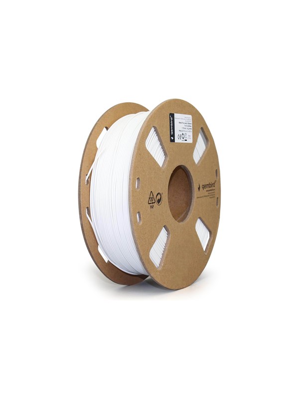 Gembird PLA MATT -kuitu - White - 1.75mm ø - 1 kg
