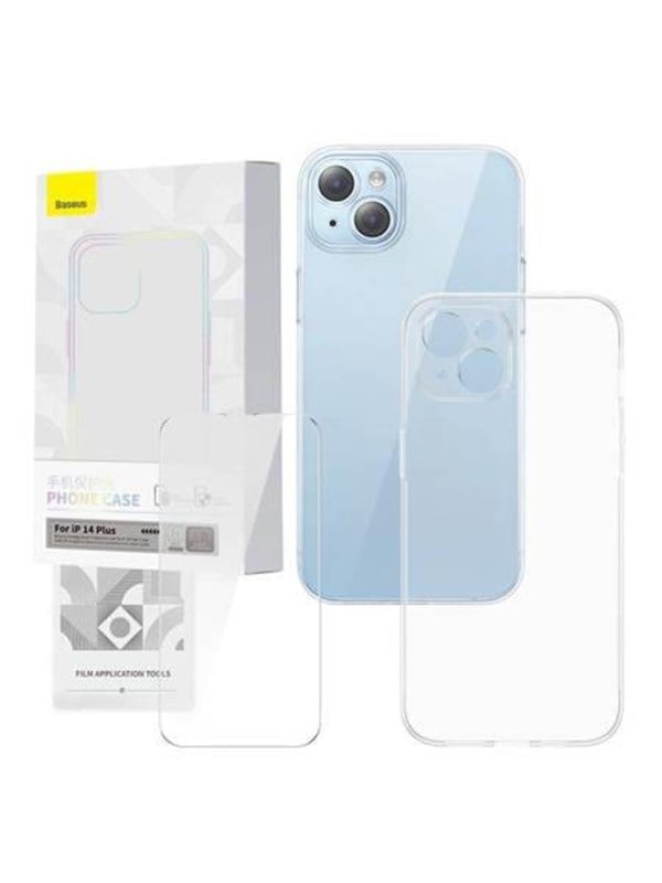 Baseus Transparent Case and Tempered Glass set Corning for iPhone 14 Plus