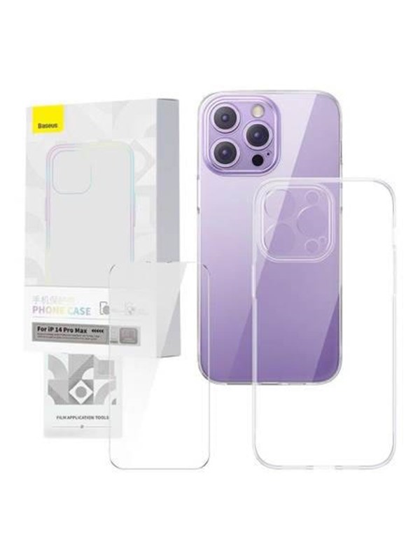 Baseus Transparent Case and Tempered Glass set Corning for iPhone 14 Pro Max