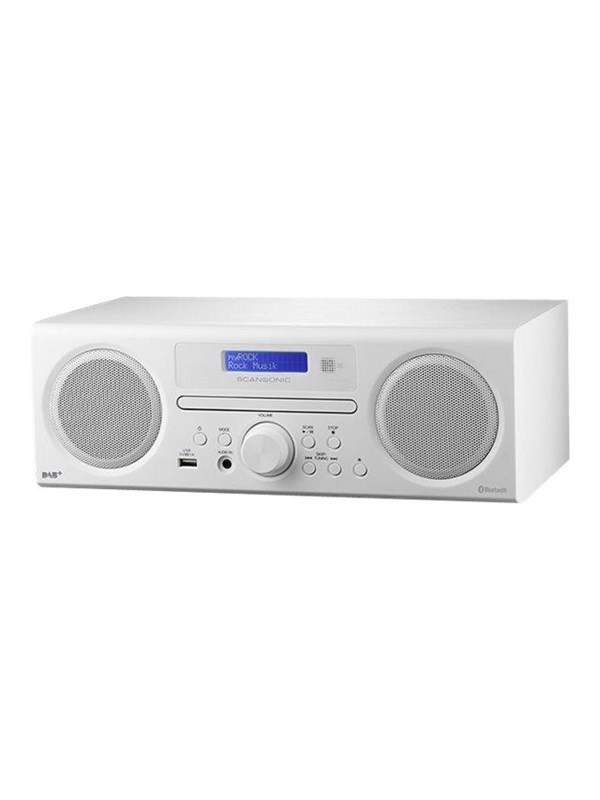 Scansonic DA310, Digitaalinen, DAB+,FM,PLL, 10 W, Valkoinen, Rotaatio