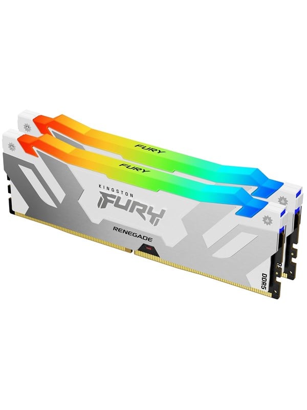 Kingston FURY Renegade RGB DDR5-6400 - 32GB - CL32 - Dual Channel (2 pcs) - Intel XMP - Valkoinen RGB