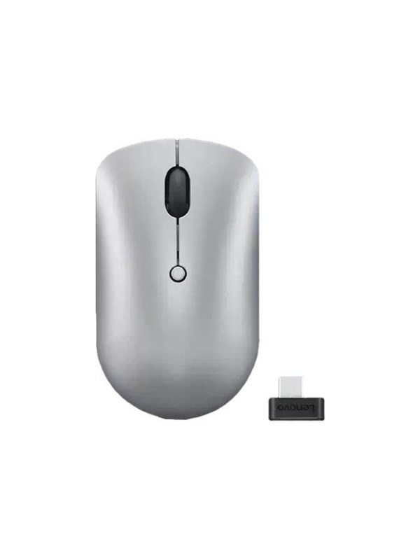 Lenovo - mouse - compact - 2.4 GHz - cloud grey - Hiiri - Optinen - 4 painiketta - Harmaa