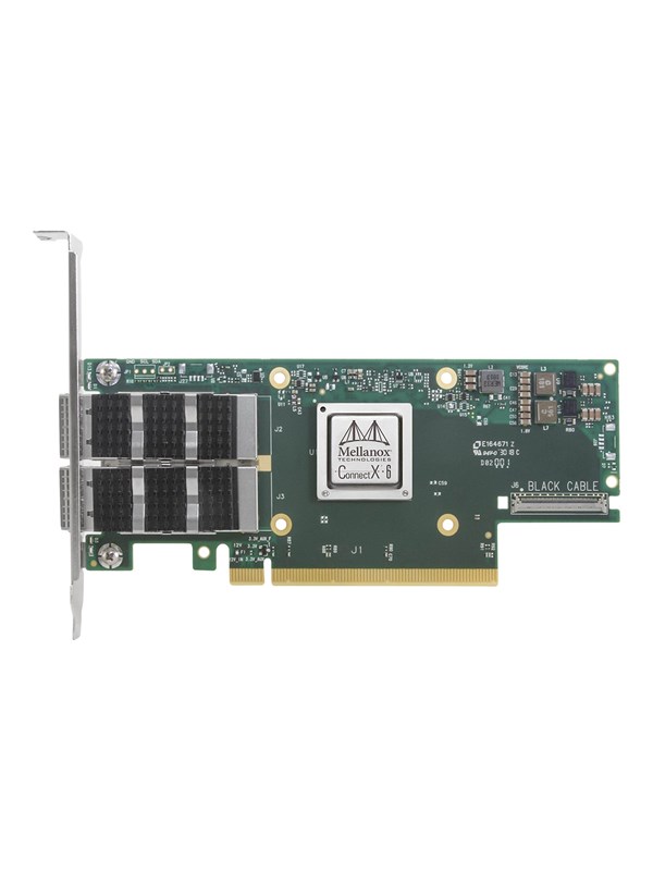 Mellanox ConnectX-6 VPI MCX653106A-ECAT - Single Pack - network adapter - PCIe 4.0 x16 - 100Gb Ethernet / 100Gb Infiniband QSFP56 x 2