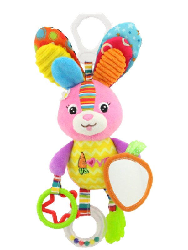 Happy Baby Activity Hanger Rabbit Pink