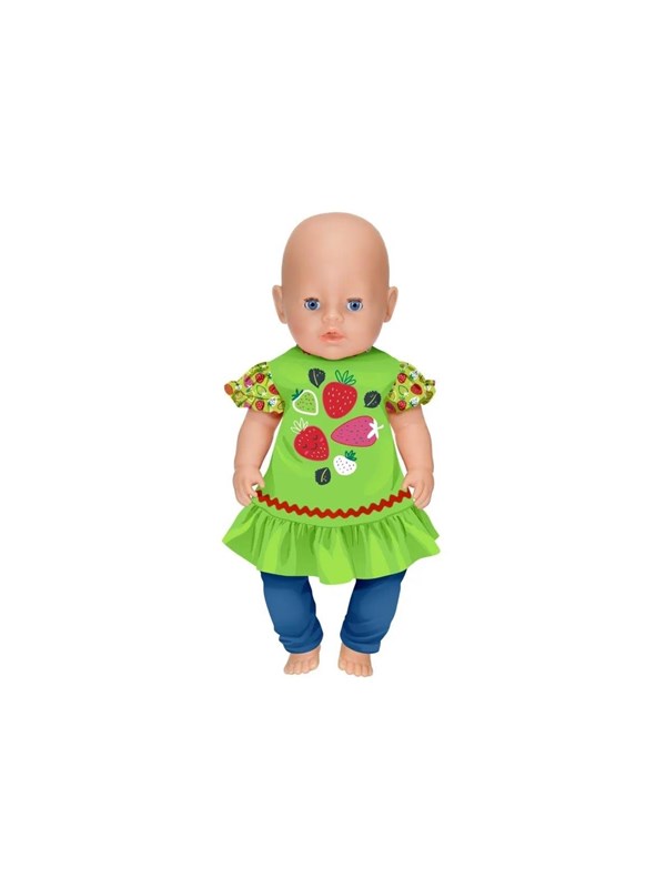 Dolly Moda Dress+Leggings Strawberry 43cm