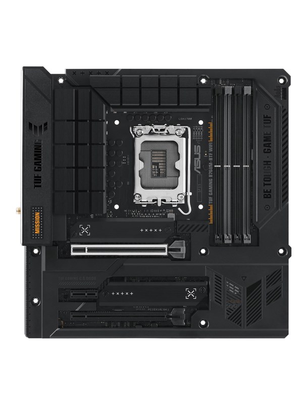 ASUS TUF GAMING B760M-BTF WIFI Emolevy - Intel B760 - Intel LGA1700 - DDR5 RAM - Micro-ATX (BTF Standard)