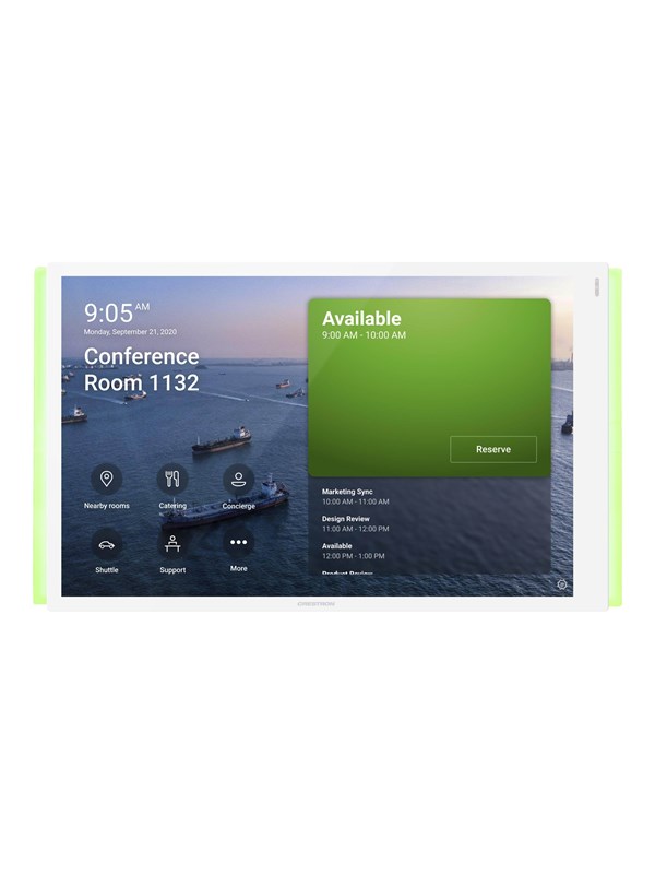 Crestron Electronics Crestron Room Scheduling Touch Screen TSS-1070-T-W-S-LB KIT - for Microsoft Teams - room manager - Bluetooth 802.11a/b/g/n/ac - smooth white - Max - recommended for