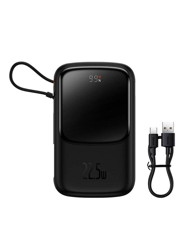 Baseus Qpow PRO with cable 10000mAh 22.5W (Black) Powerbank - musta - 10000 mAh
