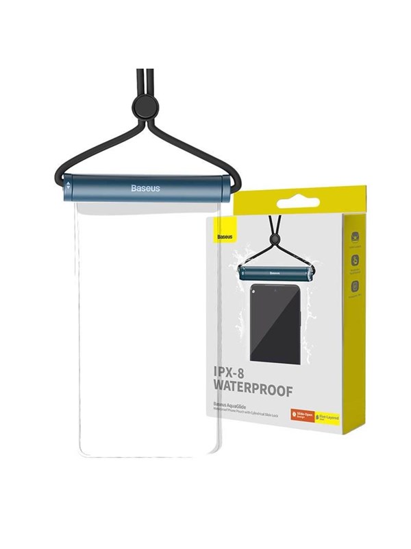 Baseus Waterproof phone case AquaGlide with Cylindrical Slide Lock (blue)