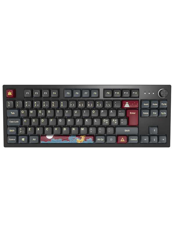 Montech MKey TKL Darkness - Gateron G Pro 2.0 Red - Pelinäppäimistö - ilman numpadia - Pohjoismainen - Musta