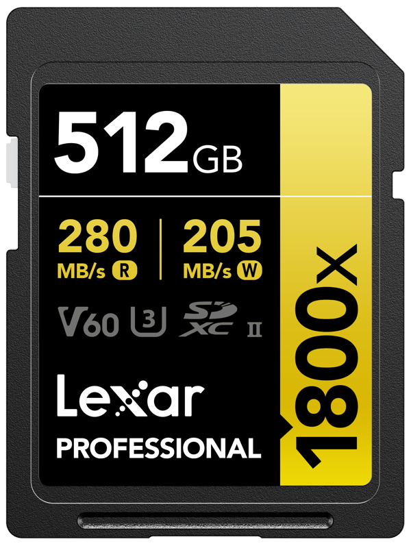 Lexar Professional Gold 1800x SD - 280MB/s - 512GB