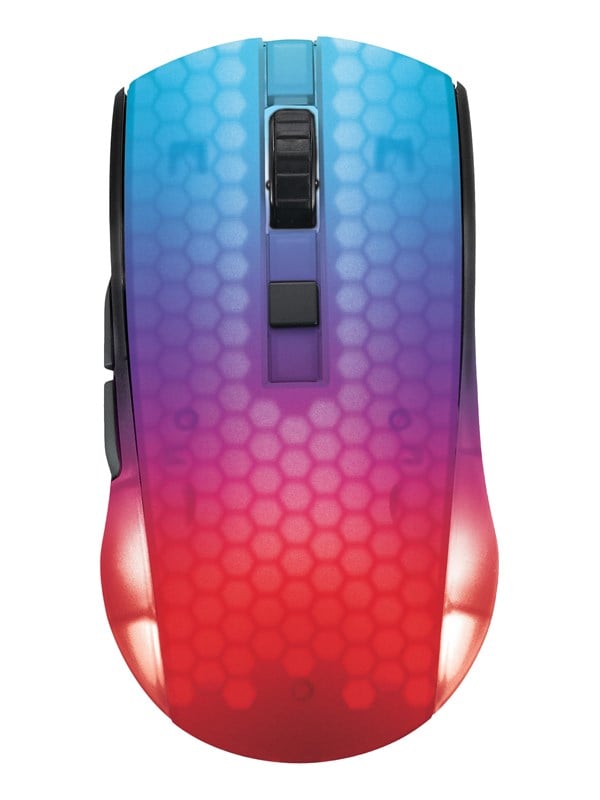 Deltaco GAMING DM320 Transparents RGB Wireless - Pelihiiri - 6 painiketta - Musta