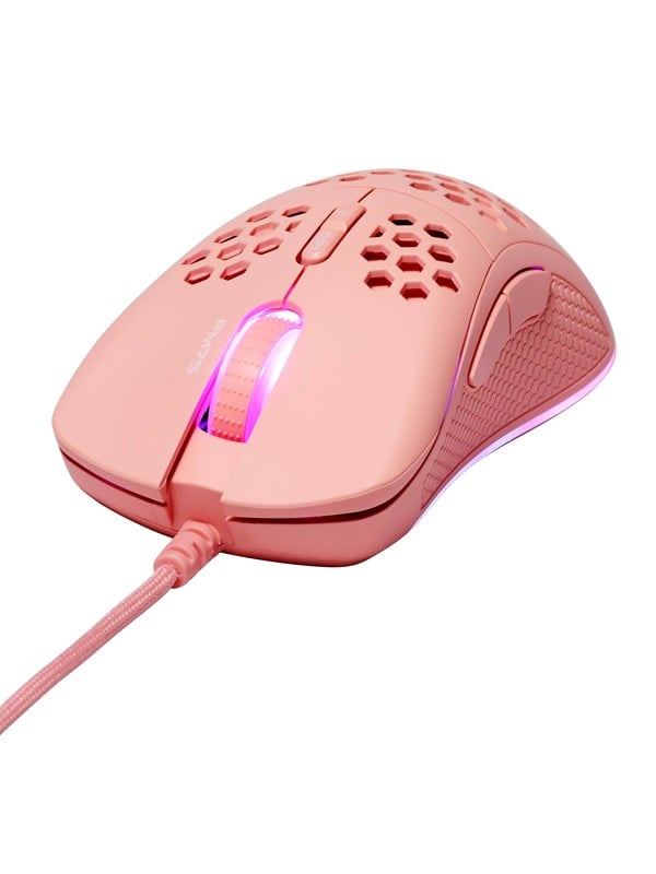 Deltaco GAMING PM75 Ultralight Wired - Pelihiiri - 7 painiketta - Vaaleanpunainen