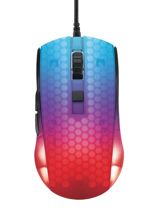 Deltaco GAMING DM310 Transparent RGB Ultralight Wired - Pelihiiri - 6 painiketta - Musta