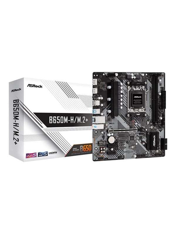 ASRock B650M-H/M.2+ Emolevy - AMD B650 - AMD AM5 - DDR5 RAM - Micro-ATX