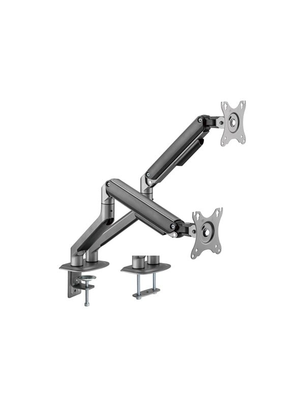 Gembird Monitor Arm - Adjustable arm 2-display 17"-32" Space Grey
