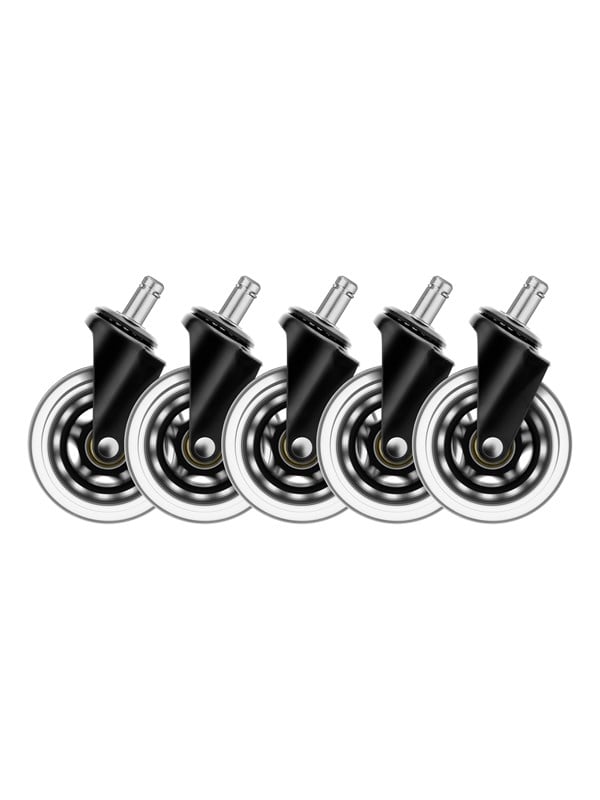 Deltaco 3" Universal Rubber Caster - Musta