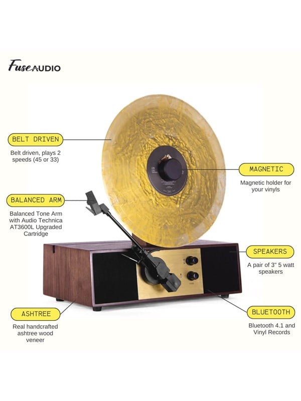 Fuse Audio REC - Audio Technica pick-up - Levysoitin Ruskea