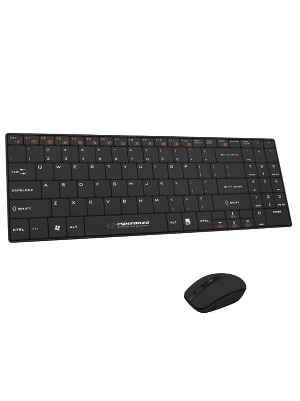 Esperanza WIRELESS SET 2.4GHZ USB LIBERTY BLACK - Näppäimistö ja Hiirisetti - Musta
