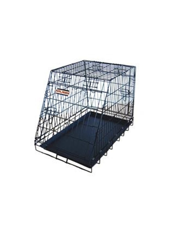 Active Canis Matkakäyttöön koiran vino autohäkki L90 W56 H65 cm Musta