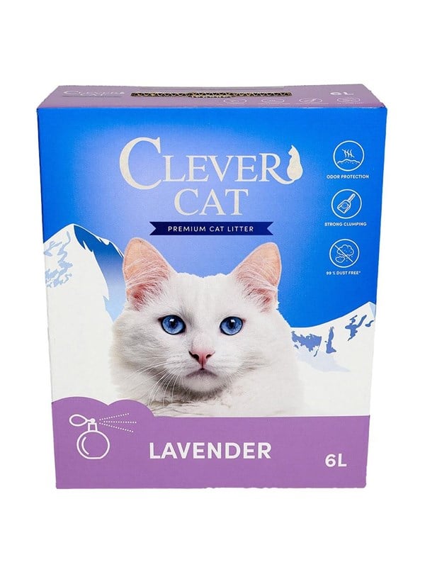 Clever Cat Premium Kissanhiekka Laventeli 6L