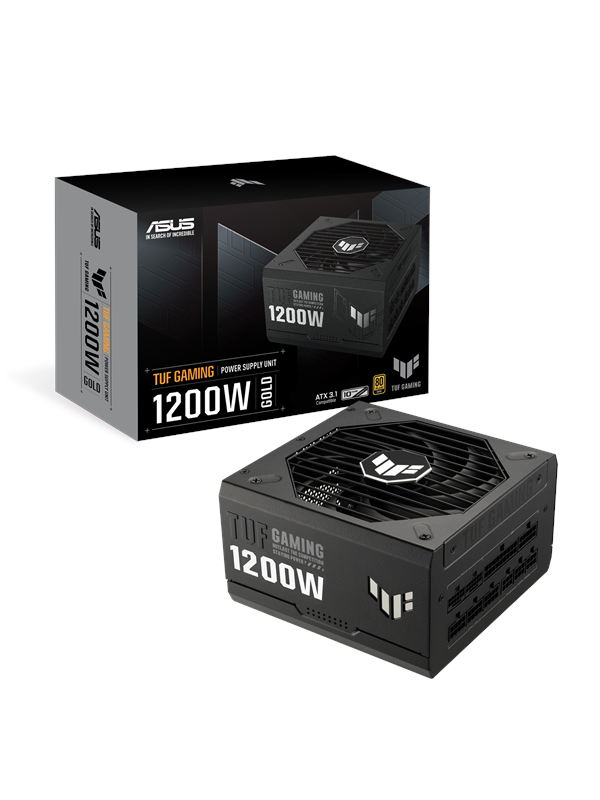 ASUS TUF GAMING 1200G Virtalähde - 1200 Watt - 135 mm - ATX 3.0 - 80 Plus Kulta sertifioitu