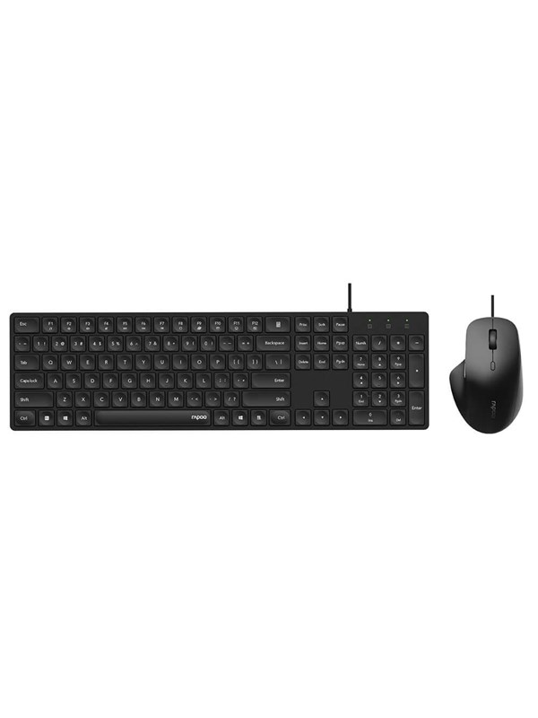 RAPOO NX8020 - Näppäimistö ja Hiirisetti - Pohjoismainen - Musta
