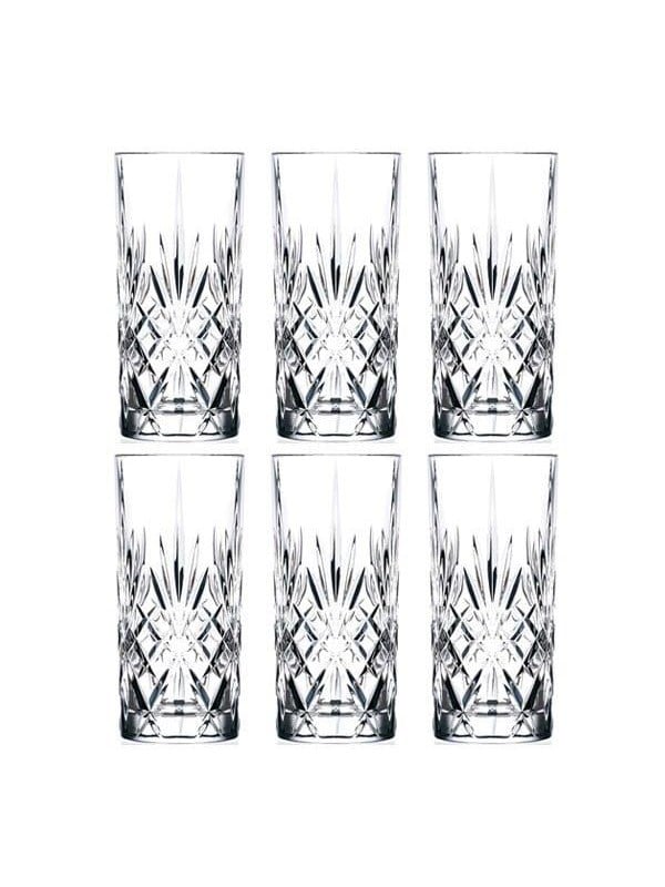 Lyngby Glas Lyngby Krystal Melodia Highball 36 cl - Set of 6