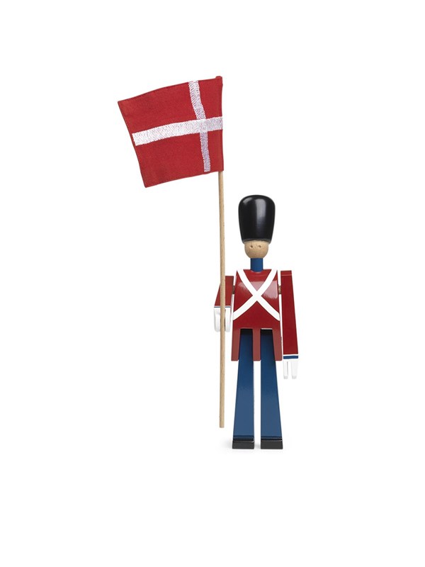 Kay Bojesen Standard-bearer with textile flag 22 cm