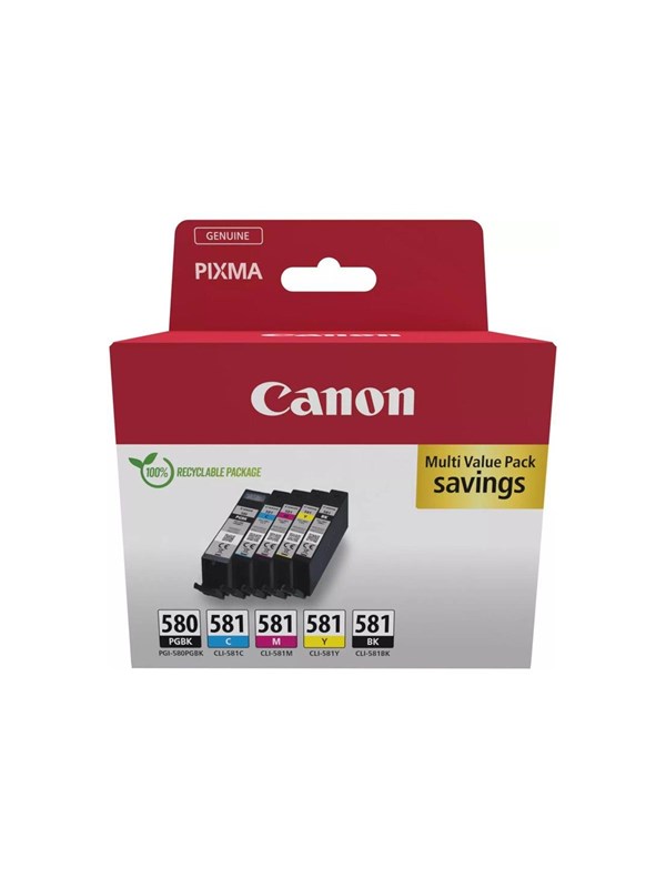 Canon PGI-580/Cli-581 BK/C/M/Y/K monipakkaus
