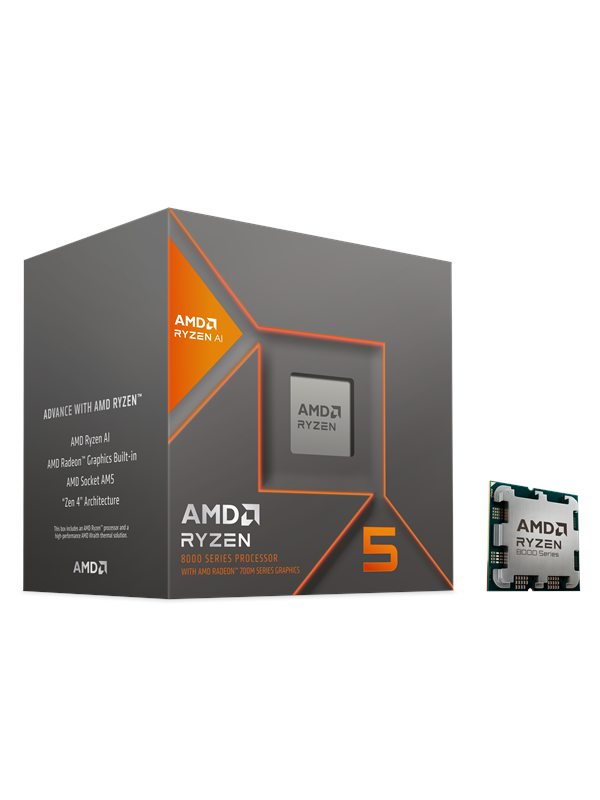 AMD Ryzen 5 8600G Wraith Stealth CPU - 6 ydintä - 4.35 GHz - AMD AM5 - AMD Boxed (jäähdyttimen kanssa)