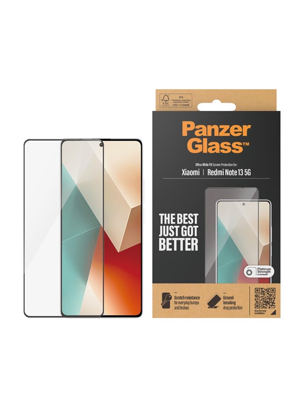 PanzerGlass Screen Protector Xiaomi Redmi Note13 5G | 13 Pro 4G | Ultra-Wide Fit